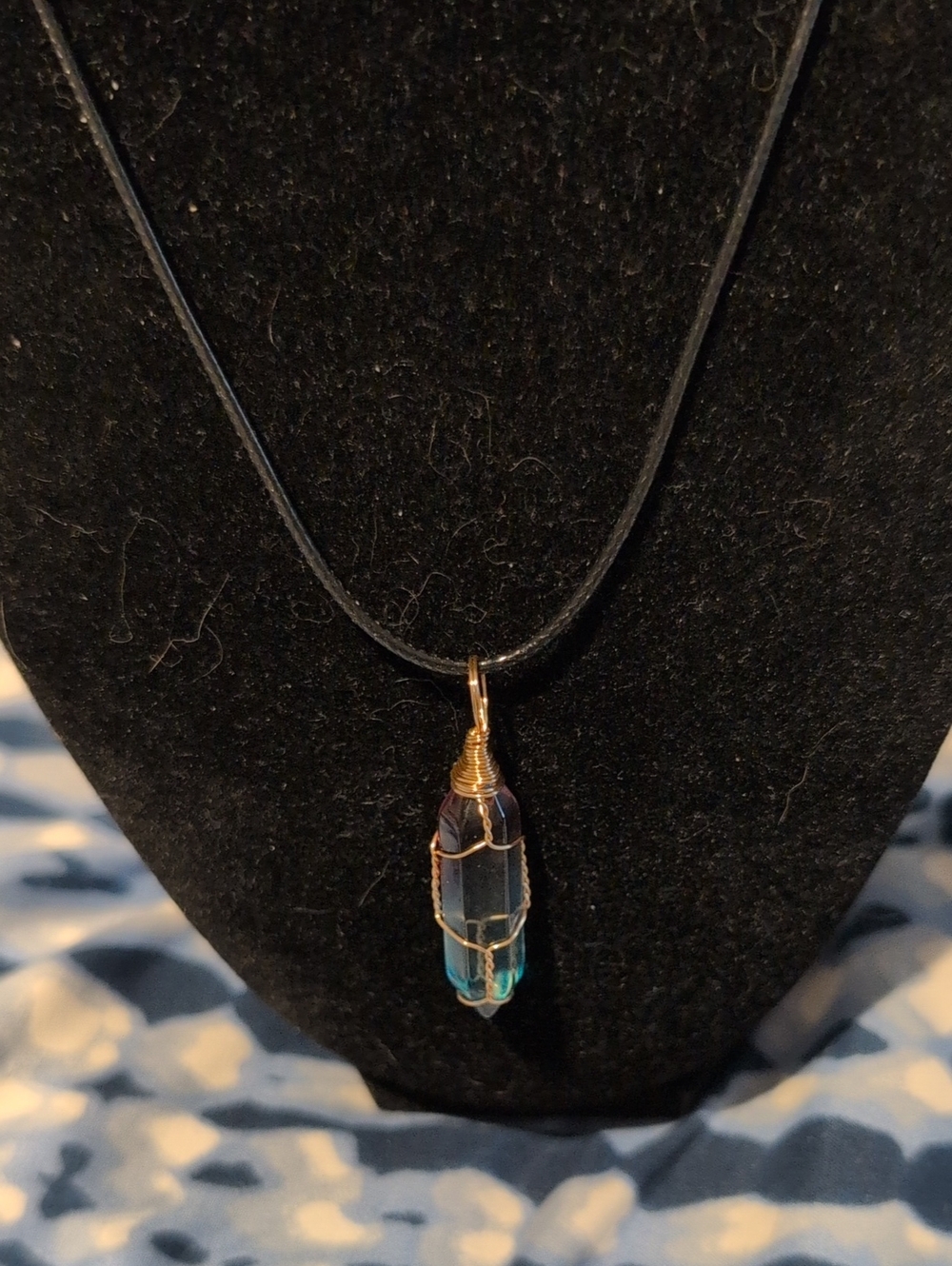 Patriotic Crystal Pendant Necklace